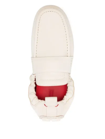 Ferrari Natural Leather Loafers In Metallic