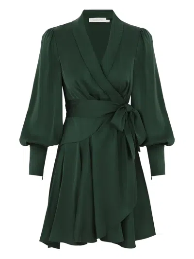 Zimmermann Silk Wrap Mini Dress