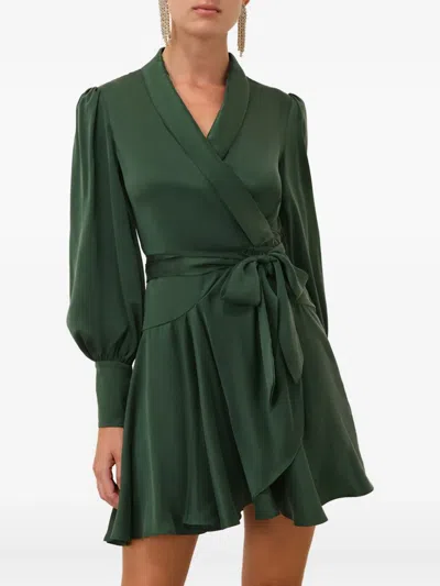 Zimmermann Silk Wrap Mini Dress