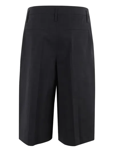 Herskind Pressed-crease Bermudas In Black