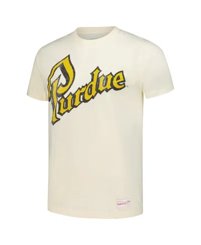 Mitchell & Ness Cream Purdue Boilermakers Vintage Tone T-shirt
