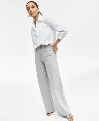 Inc International Concepts Women's Rhinestone Shirt, Exclusively At Macy's