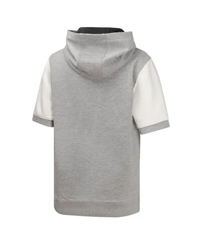 Outerstuff Big Boys And Girls Heather Gray San Francisco Giants Line Up Short Sleeve Pullover Hoodie