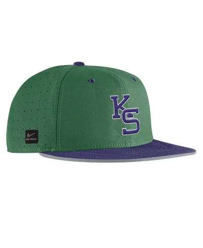 Nike Men's Green Kansas State Wildcats 2025 On-field True Performance Baseball Fitted Hat