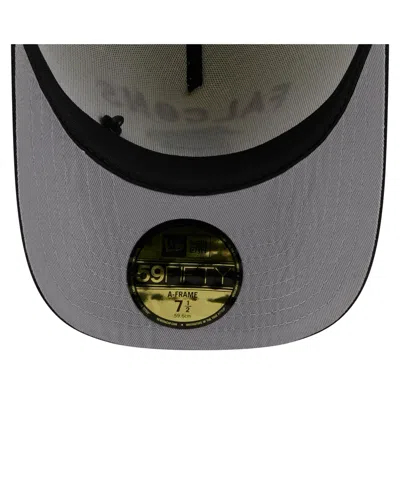 New Era Men's Cream/black Atlanta Falcons 2025 Nfl Draft A-frame 59fifty Fitted Hat