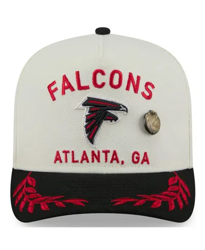 New Era Men's Cream/black Atlanta Falcons 2025 Nfl Draft A-frame 59fifty Fitted Hat