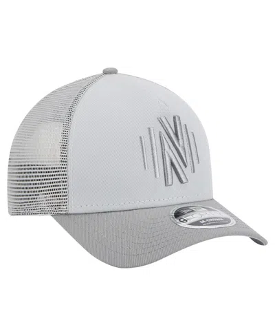 NEW ERA MEN'S GRAY NASHVILLE SC COLOR PACK 9FORTY A-FRAME ADJUSTABLE TRUCKER HAT 