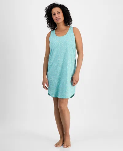 Charter Club Women's Printed Jersey Tank Sleepshirt, Exclusively At Macy's