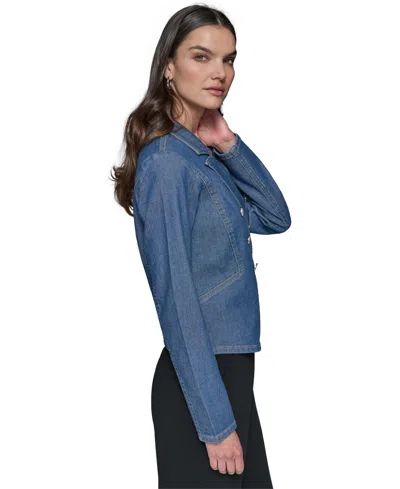 Karl Lagerfeld Women's Double-breasted Denim Jacket