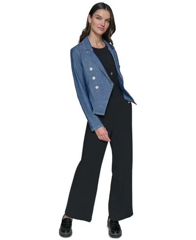 Karl Lagerfeld Women's Double-breasted Denim Jacket