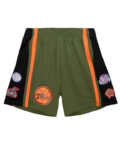 Mitchell & Ness Men's Green Philadelphia 76ers 1996-97 Hardwood Classics Flight Swingman Shorts