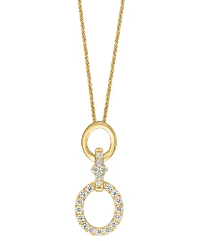 Lali Jewels Diamond Oval Link 18" Pendant Necklace (1/2 Ct. T.w.) In 14k Yellow Gold