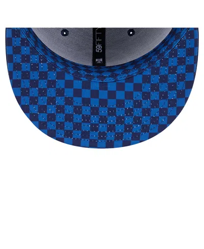 New Era Men's Navy Tennessee Titans Checkered 59fifty Fitted Hat