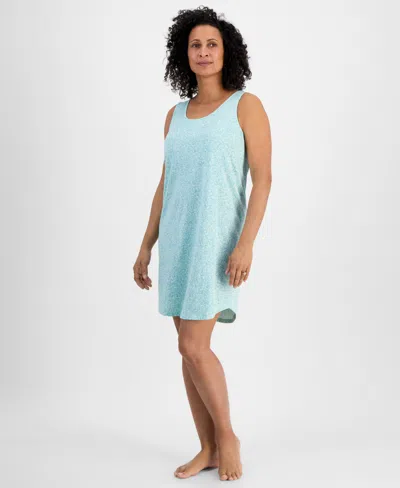 Charter Club Women's Printed Jersey Tank Sleepshirt, Exclusively At Macy's