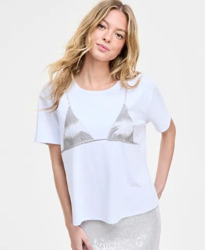 Bar Iii Women's Bikini Graphic T-shirt, Exclusively At Macy's