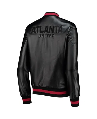 The Wild Collective Women's Black Atlanta United Fc Full-snap Bomber Jacket In Black