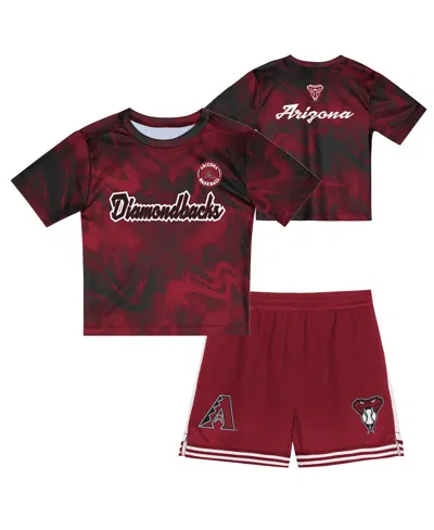Outerstuff Toddler Red Arizona Diamondbacks Pinch Hitter Infielder T-shirt Shorts Set