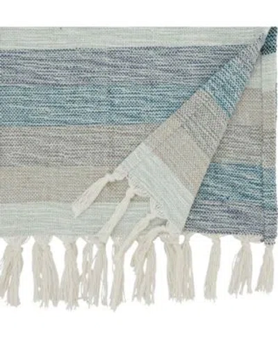 Saro Lifestyle Fringed Stripe Table Runner Collection