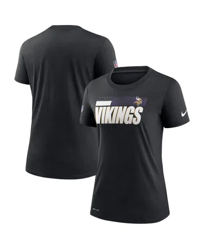 Nike Women's Black Minnesota Vikings Impact Legend Sideline Performance T-shirt
