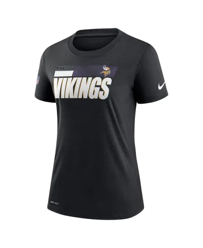 Nike Women's Black Minnesota Vikings Impact Legend Sideline Performance T-shirt
