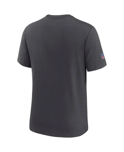 Nike Men's Charcoal Los Angeles Chargers Nfl Crucial Catch Performance T-shirt