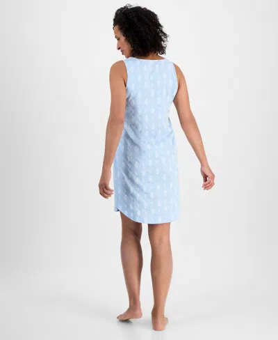 Charter Club Women's Printed Jersey Tank Sleepshirt, Exclusively At Macy's
