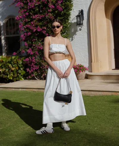 French Connection French Conection Nomi Cotton Ruched Midi Skirt