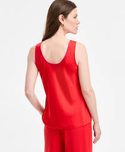 Bar Iii Women's Satin Tank Top, Exclusively At Macy's In Red