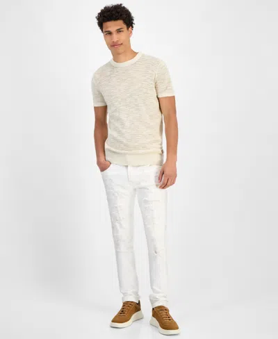 Guess Men's Goodwin Textured Short-sleeve Sweater