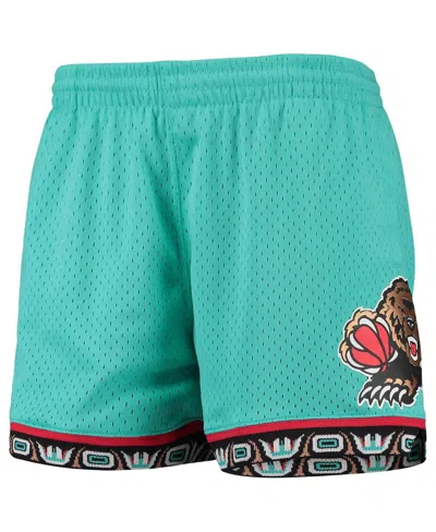Mitchell & Ness Women's Turquoise Vancouver Grizzlies Hardwood Classics Jump Shot Shorts