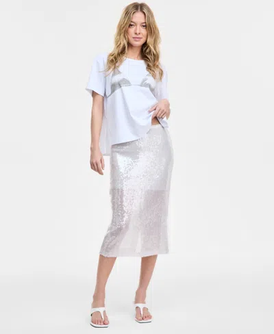 Bar Iii Women's Sequin Midi Skirt, Exclusively At Macy's