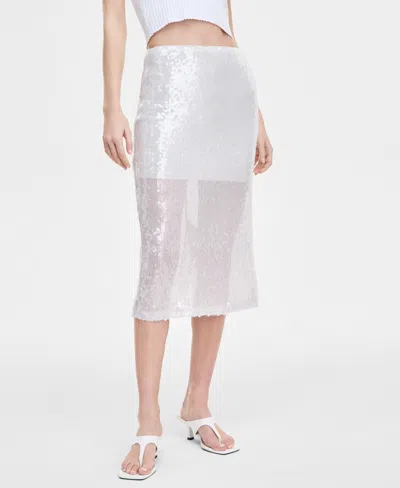 Bar Iii Women's Sequin Midi Skirt, Exclusively At Macy's