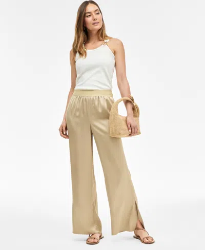 Inc International Concepts Women's Satin Pull-on Wide-leg Pants, Exclusively At Macy's