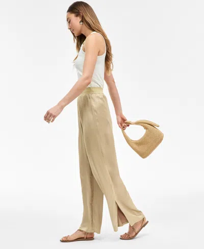 Inc International Concepts Women's Satin Pull-on Wide-leg Pants, Exclusively At Macy's