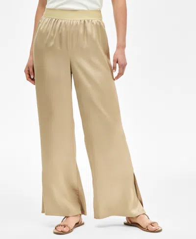 Inc International Concepts Women's Satin Pull-on Wide-leg Pants, Exclusively At Macy's
