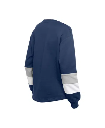 New Era Women's Navy New York Yankees Gameday Crewneck Sweatshirt In Blue