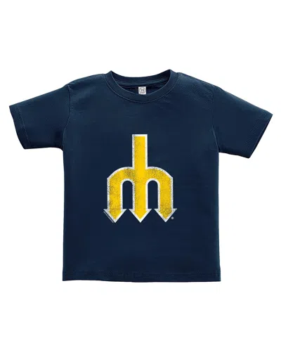 Soft As A Grape Toddler Navy/gray Seattle Mariners Cooperstown Collection Two-pack T-shirt Set