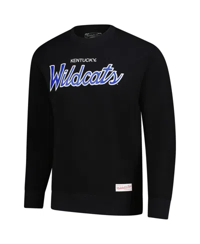 Mitchell & Ness Black Kentucky Wildcats Elite Script Pullover Sweatshirt