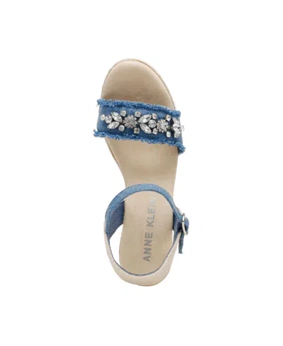 Anne Klein Women's Wilton Embellished Espadrille Wedge Sandals