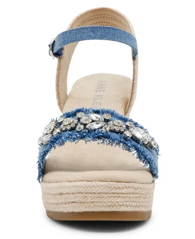 Anne Klein Women's Wilton Embellished Espadrille Wedge Sandals