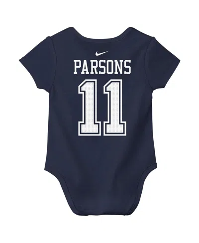 Nike Baby Boys And Girls Micah Parsons Navy Dallas Cowboys Player Name Number Bodysuit