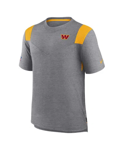 Nike Men's Charcoal Washington Commanders Sideline Tonal Logo Performance Player T-shirt In Multi