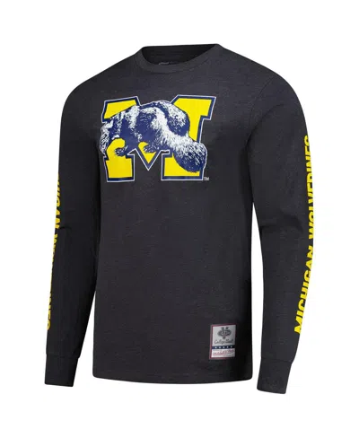 Mitchell & Ness Men's Charcoal Michigan Wolverines Team Pride Long Sleeve T-shirt