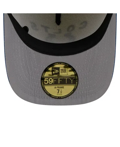 New Era Men's Cream/royal Indianapolis Colts 2025 Nfl Draft A-frame 59fifty Fitted Hat