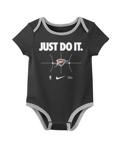 Nike Newborn Navy/black Oklahoma City Thunder Just Do It Bodysuit Set 2-pack
