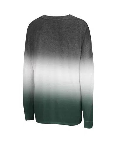 Colosseum Women's Black Michigan State Spartans Winkle Dip Dye Long Sleeve T-shirt