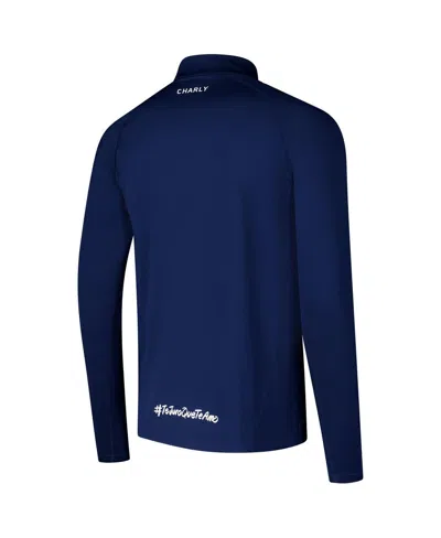 Charly Men's Blue C.f. Pachuca 2024/25 Quarter-zip Pullover Sweatshirt