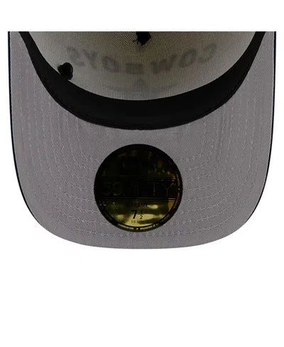 New Era Men's Cream/navy Dallas Cowboys 2025 Nfl Draft A-frame 59fifty Fitted Hat