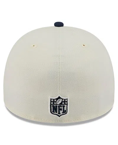 New Era Men's Cream/navy Dallas Cowboys 2025 Nfl Draft A-frame 59fifty Fitted Hat
