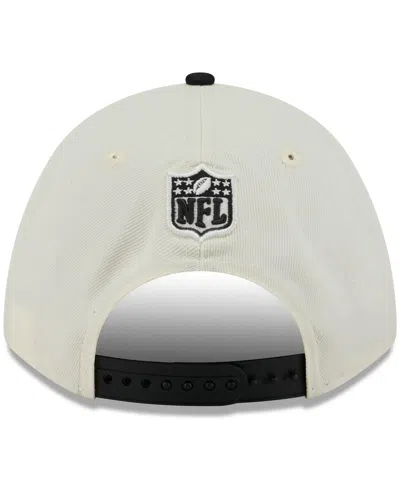 NEW ERA MEN'S CREAM/BLACK PITTSBURGH STEELERS 2025 NFL DRAFT 9FORTY A-FRAME M-CROWN ADJUSTABLE HAT 